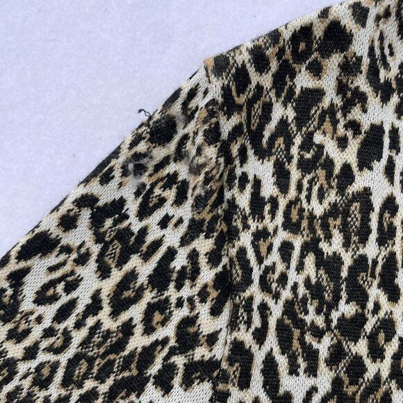 Mango MNG Cheetah Print Button Casual Shirt Dress Size M - Picture 7 of 7